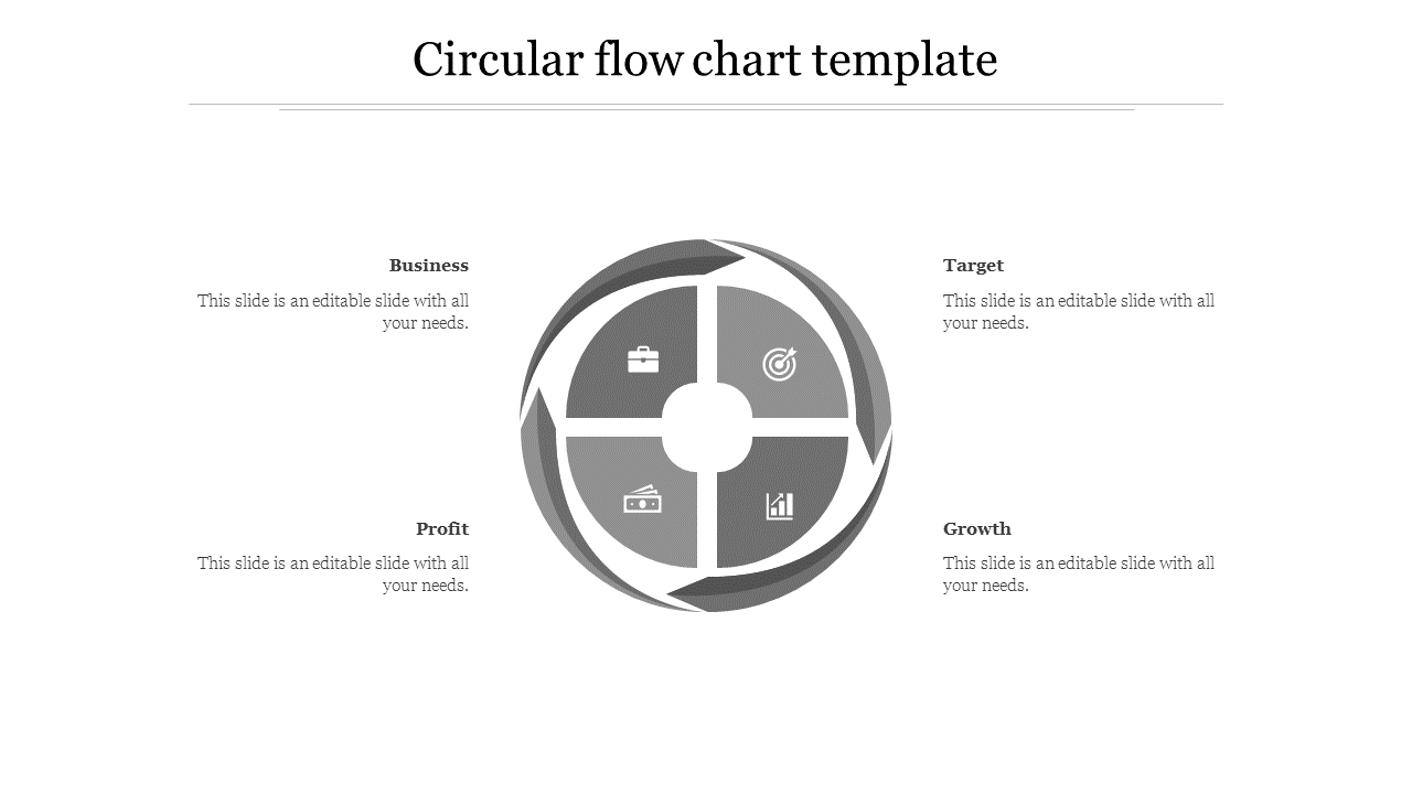 Circular Flow Chart Template-4-Gray